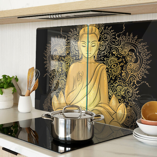 Planche à découper en verre Bouddha en méditation
