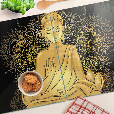 Planche à découper en verre Bouddha en méditation