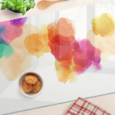 Planche à découper verre Taches d'aquarelle colorées