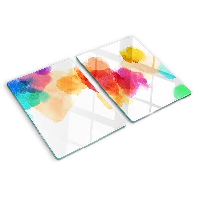 Planche à découper verre Taches d'aquarelle colorées