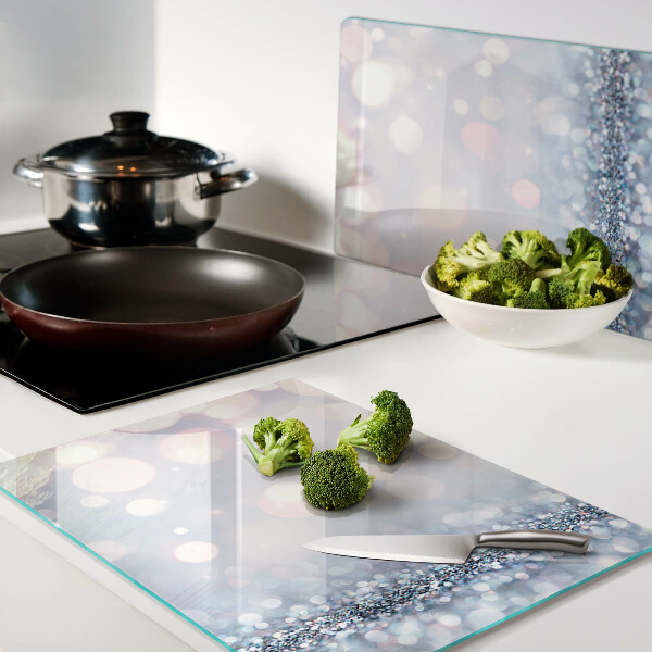 Planche à découper verre Lumières scintillantes avec un accent de diamant