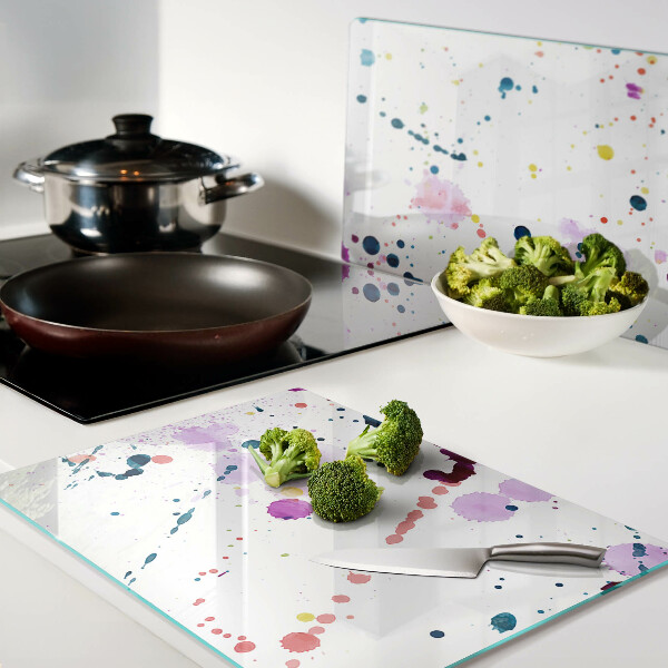Planche à découper en verre Éclaboussures de peinture de style abstrait