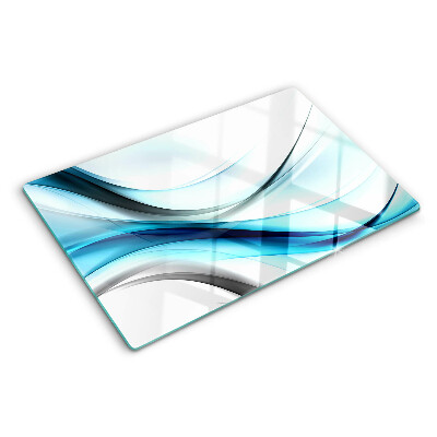 Planche à découper verre Des vagues aux nuances de bleu