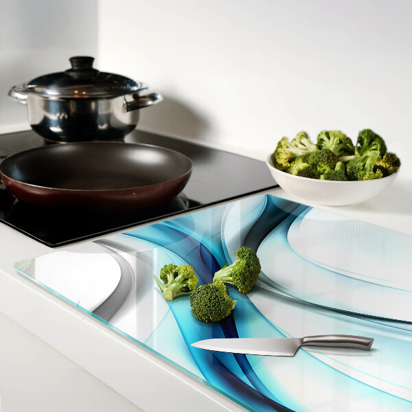 Planche à découper verre Des vagues aux nuances de bleu
