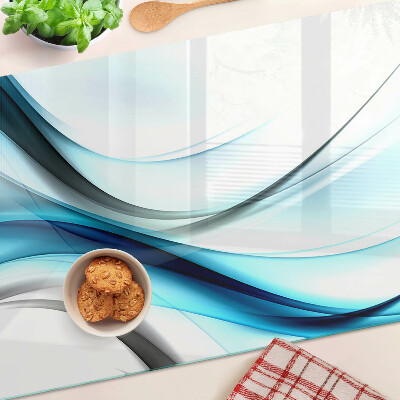Planche à découper verre Des vagues aux nuances de bleu