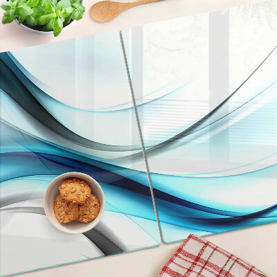 Planche à découper verre Des vagues aux nuances de bleu