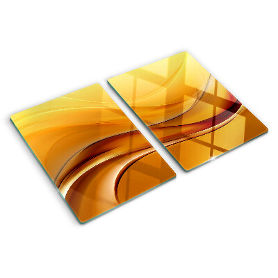 Planche à découper verre Des vagues aux nuances d'or