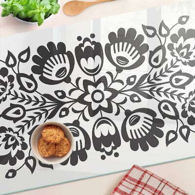 Planche à découper verre Motif floral de style folklorique