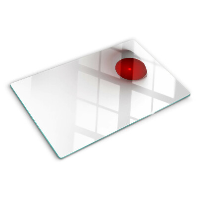 Planche à découper en verre Cercle rouge sur fond transparent