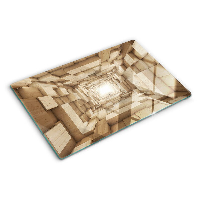 Planche à découper en verre L'intérieur du tunnel en bois