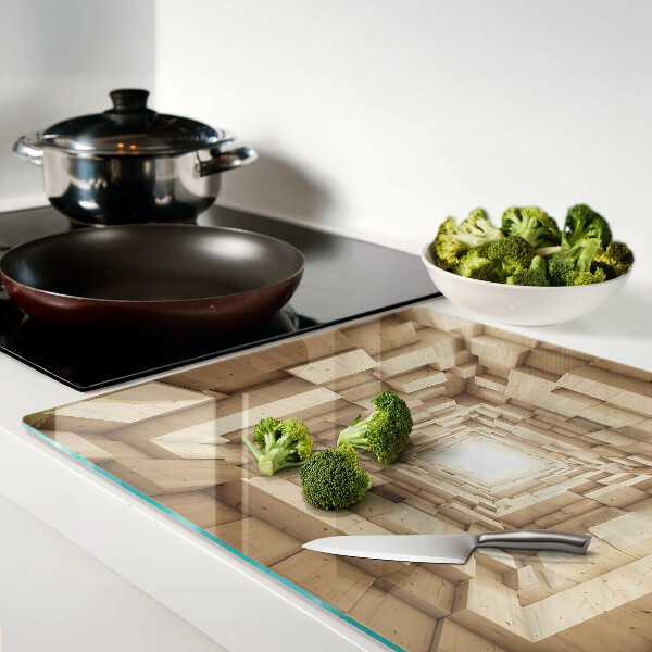 Planche à découper en verre L'intérieur du tunnel en bois
