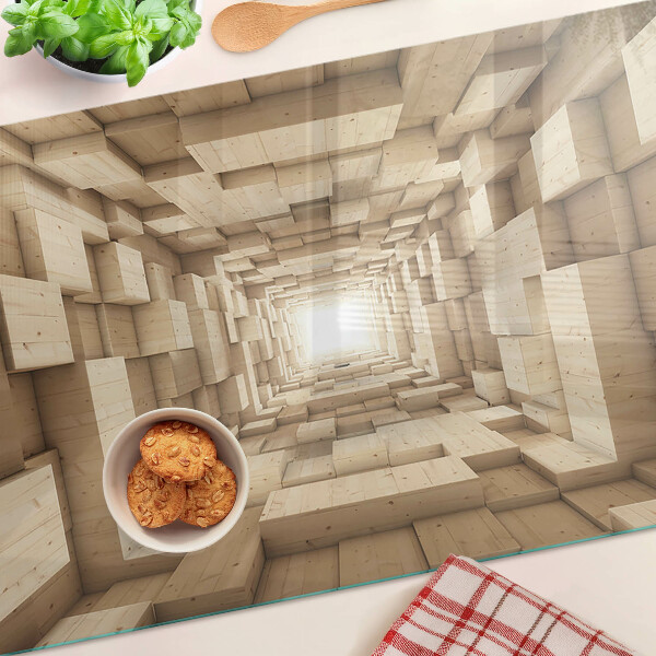 Planche à découper en verre L'intérieur du tunnel en bois