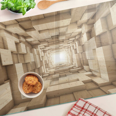 Planche à découper en verre L'intérieur du tunnel en bois
