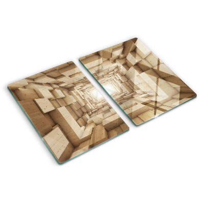 Planche à découper en verre L'intérieur du tunnel en bois