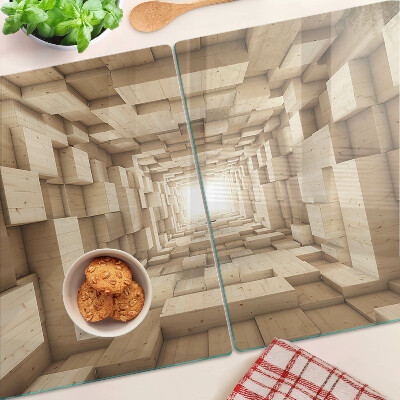 Planche à découper en verre L'intérieur du tunnel en bois