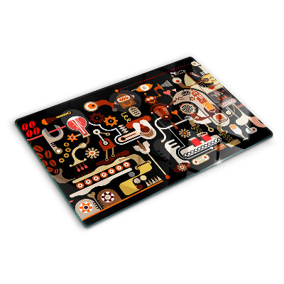 Planche à découper en verre Motifs abstraits avec des motifs végétaux