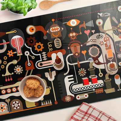 Planche à découper en verre Motifs abstraits avec des motifs végétaux