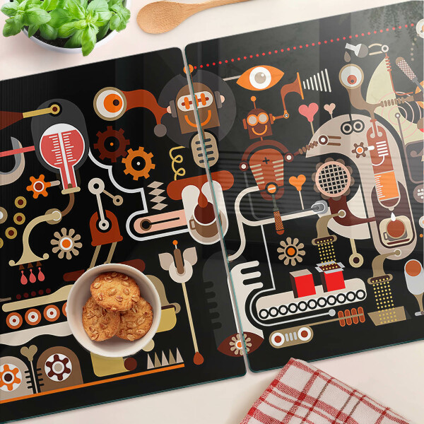 Planche à découper en verre Motifs abstraits avec des motifs végétaux