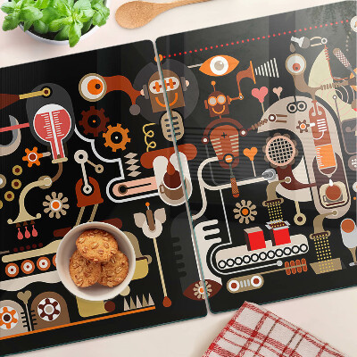 Planche à découper en verre Motifs abstraits avec des motifs végétaux