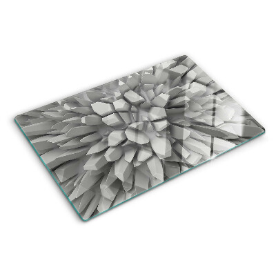 Planche à découper verre Structures cristallines en nuances de gris