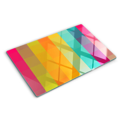 Planche à découper verre Géométrie colorée avec dégradé