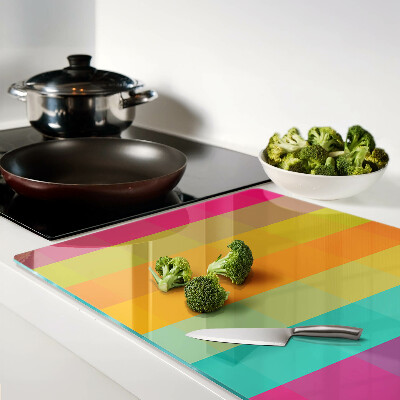 Planche à découper verre Géométrie colorée avec dégradé