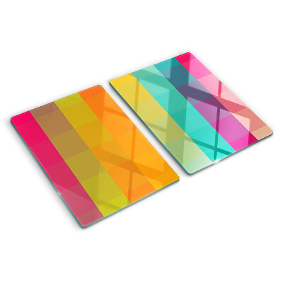 Planche à découper verre Géométrie colorée avec dégradé