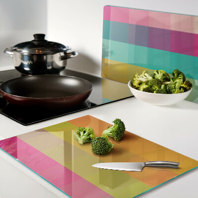 Planche à découper verre Géométrie colorée avec dégradé