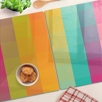Planche à découper verre Géométrie colorée avec dégradé