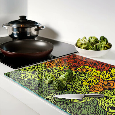 Planche à découper verre Tourbillons de couleurs