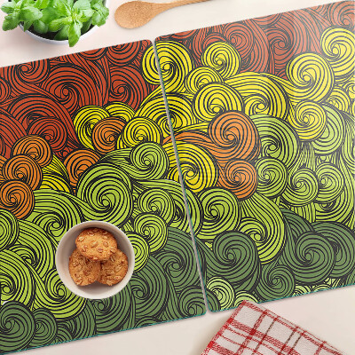 Planche à découper verre Tourbillons de couleurs