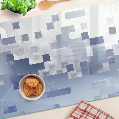 Planche à découper en verre Motifs géométriques dans les tons de bleu