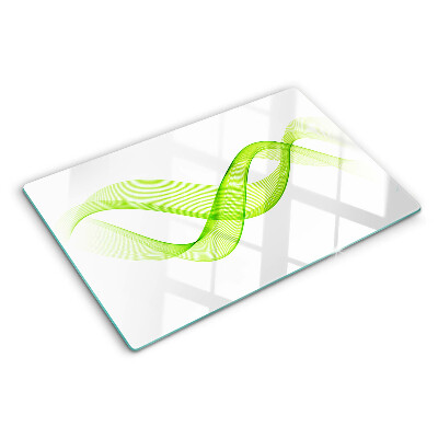 Planche à découper verre Des vagues aux nuances de vert