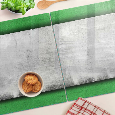 Planche à découper en verre Lignes vertes et grises