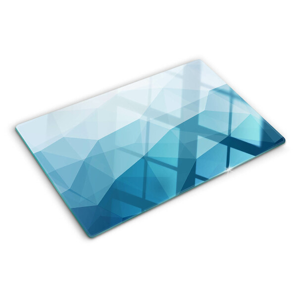 Planche à découper verre Dégradé de triangle bleu