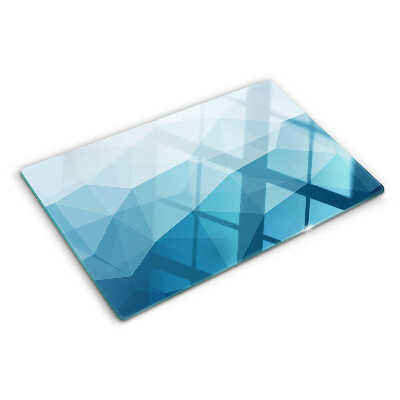 Planche à découper verre Dégradé de triangle bleu