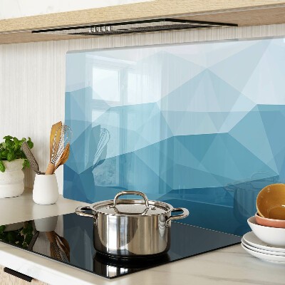 Planche à découper verre Dégradé de triangle bleu
