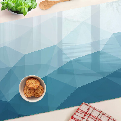 Planche à découper verre Dégradé de triangle bleu