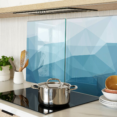 Planche à découper verre Dégradé de triangle bleu