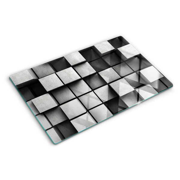 Planche à découper verre Motifs géométriques dans les tons de gris