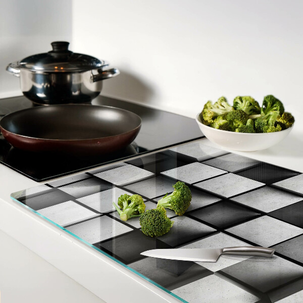 Planche à découper verre Motifs géométriques dans les tons de gris