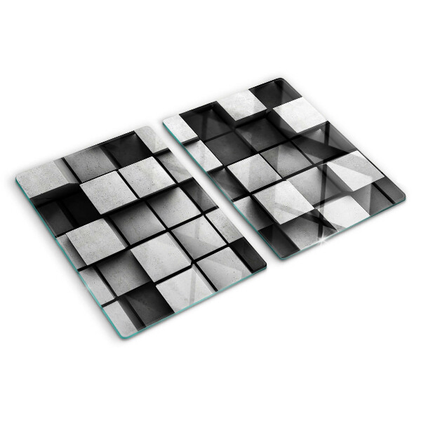 Planche à découper verre Motifs géométriques dans les tons de gris
