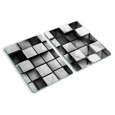 Planche à découper verre Motifs géométriques dans les tons de gris