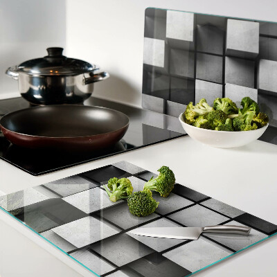Planche à découper verre Motifs géométriques dans les tons de gris