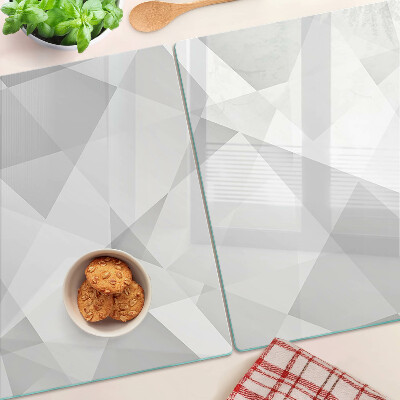 Planche à découper en verre Géométrie en nuances de gris