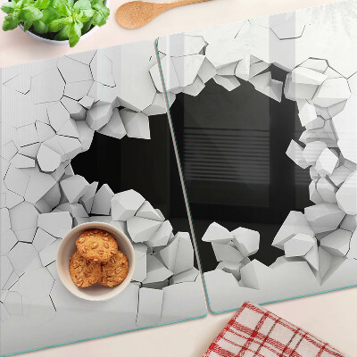 Planche à découper en verre Mur fissuré