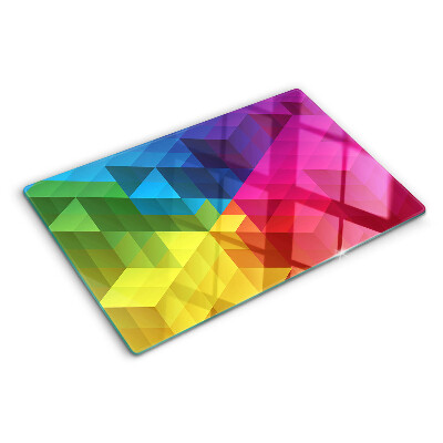 Planche à découper verre Géométrie colorée dans les triangles