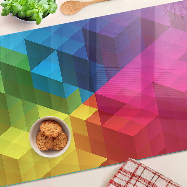 Planche à découper verre Géométrie colorée dans les triangles