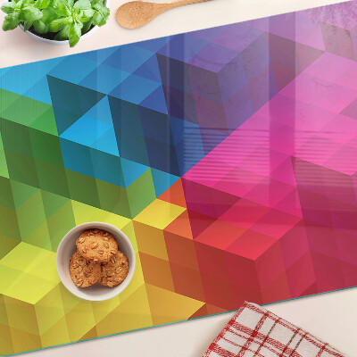 Planche à découper verre Géométrie colorée dans les triangles