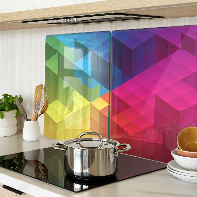 Planche à découper verre Géométrie colorée dans les triangles